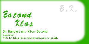 botond klos business card